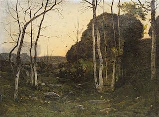 Henri Joseph Harpignies, (French, 1819-1916), Forest Landscape