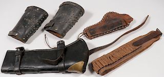 A GROUP OF LEATHER GEAR