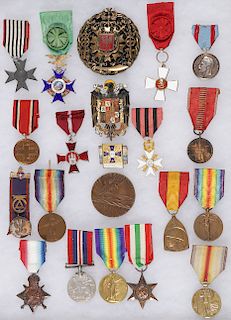 GOOD GROUP OF 20 VARIOUS COUNTRIES’ WWI MEDALS