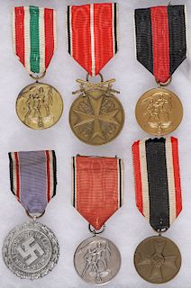 SIX GERMAN WWII MEDALS