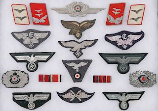 GROUP OF GERMAN WWII MOSTLY LUFTWAFFE INSIGNIA