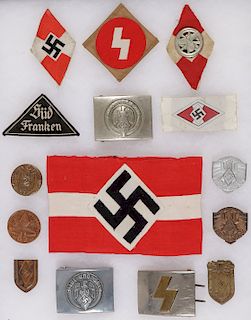 15 GERMAN WWII HITLER YOUTH INSIGNIA