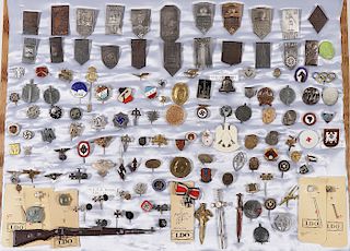 OVER 100 GERMAN 3RD REICH PINS & BADGES