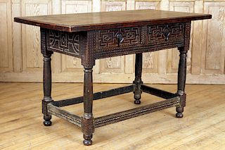 18TH CENTURY TWO DRAWER SPANISH TABLE