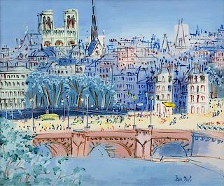 Jean Dufy, (French, 1888-1964), Le Pont-Neuf, c. 1958-60
