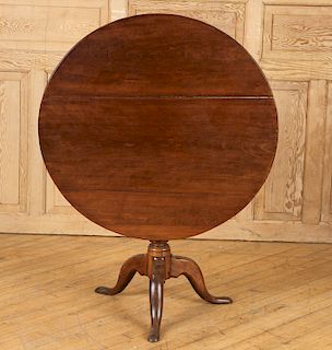 18TH CENT. AMERICAN BIRD CAGE FORM TILT TOP TABLE