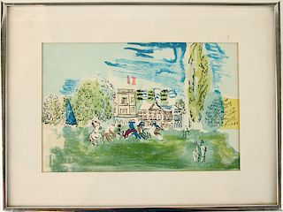 SCHOOL OF RAOUL DUFY WATERCOLOR ON PAPER