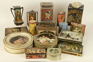 COLLECTION OF SEVENTEEN ADVERTISING TINS