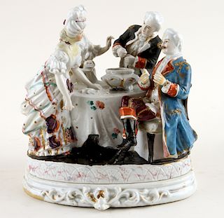 CONTINENTAL PORCELAIN FIGURAL INK STAND ROCOCO