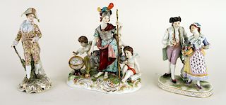 LOT OF THREE CONTINENTAL PORCELAIN FIGURES