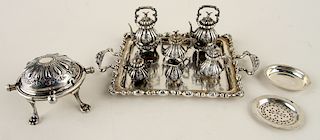 8PC. MINIATURE STERLING SILVER ITEMS 11.39 TR OZ