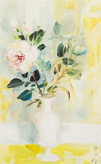 Le Pho, (French/Vietnamese, 1907-2001), Floral Still Life with Vase