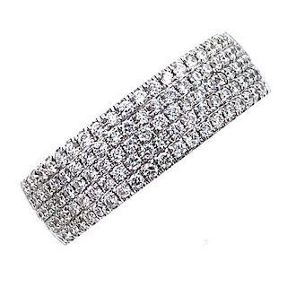 Tiffany & Co. Metro Diamond 18k Gold Band Ring