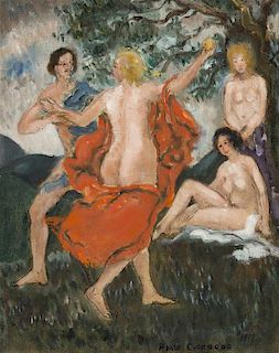 Philip Evergood, (American, 1901-1973), Nymphs at Play, 1919