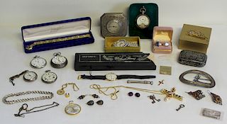 JEWELRY. Miscellaneous Gold, Silver and Costume.