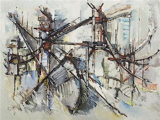 Roger Lersy, (French, 1920-2004), London Bridge, 1961