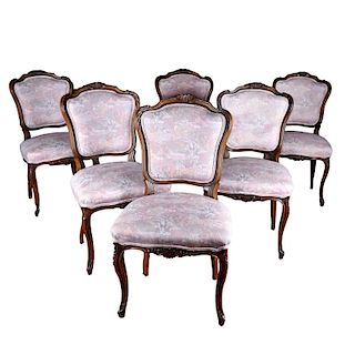 Set of Six (6) French Side Chairs