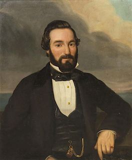 John Alfred Giles, (British, 19th century), Portrait of Captain J.D. Seyburn