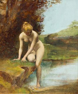 British School, (19th century), Studies for Nude Bather (two works)