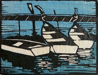 JessieJo Eckford woodcut in color