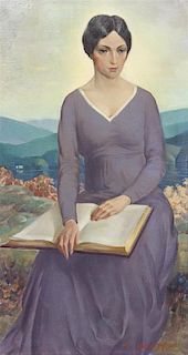 Arthur Meltzer, (American, 1893-1989), Woman with a Book