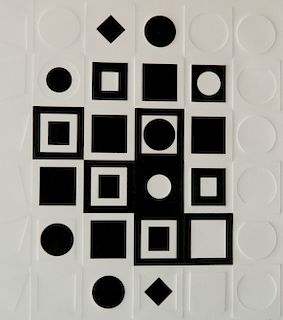 Victor Vasarely serigraph with embossing