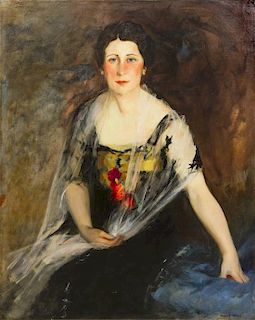 Robert Henri, (American, 1865-1929), Portrait of Mrs. Charles Weidemann, 1916