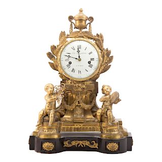 French Gilt Bronze Mantle Clock