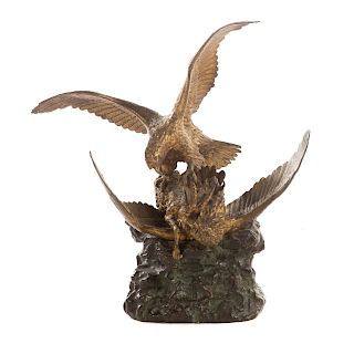 Christophe Fratin. Eagle and Vulture, Bronze