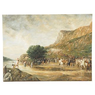 Artist Unknown, 19th c. Arabian Hills, Oil