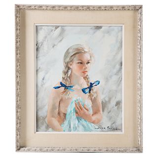 Igor Talwinski. “Nude with Braids,” Oil on Canvas