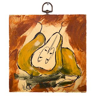 Glenn Walker. "Pears," Oil on Board