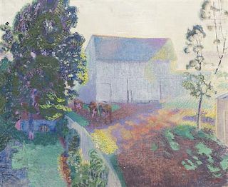 Henry McCarter, (American, 1886-1942), House and Landscape