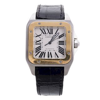 A Gentlemen's Cartier Santos 100 Watch