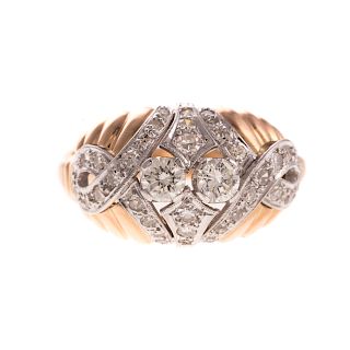 A Ladies Vintage Diamond Ring in 14K Gold