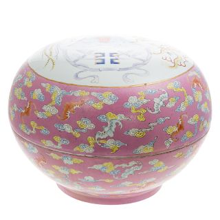 Chinese Famille Rose Porcelain Wedding Box