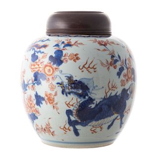 Chinese Export Imari Porcelain Ginger Jar