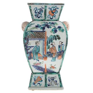 Rare Chinese Export Famille Verte Vase