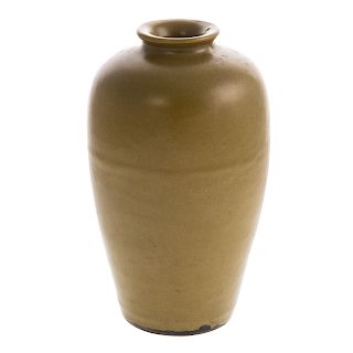 Chinese Tea Dust Glazed Meiping Vase