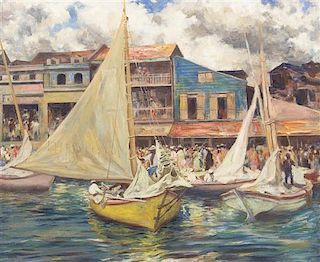 Gerald Leake, (American, 1885-1975), Harbor