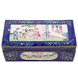 Chinese Export Canton Enamel Writing Box