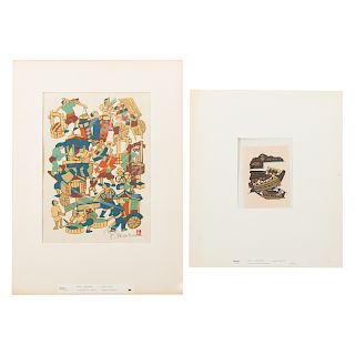 Yoshitoshi Mori. A Pair of Color Woodcut Prints