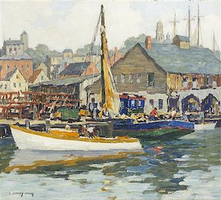 James Jeffrey Grant, (American, 1883-1960), Harbor Scene