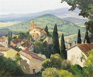 Anthony Thieme, (American, 1888-1954), Magagnosc, Provence