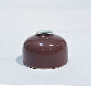 Chinese 19th C. Peach-Bloom porcelain pot
