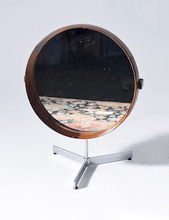 Uno & Östen Kristiansson for Luxus rosewood dressing mirror on chrome base