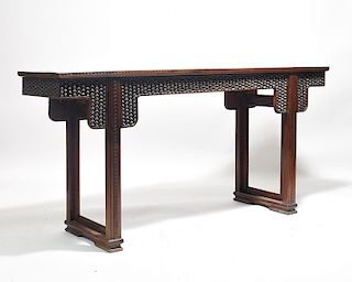 Unusual Chinese hard wood alter table