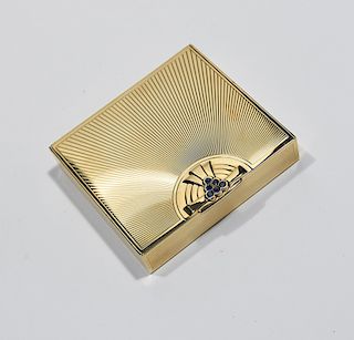 Tiffany & Co. Makers Art Moderne 14K yellow gold cigarette case