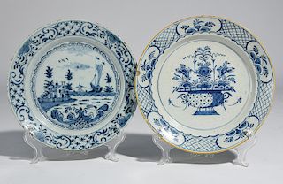 Two 18th C. Delft chargers