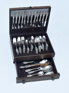 Frank M. Whiting “Botticelli” sterling flatware service for 12